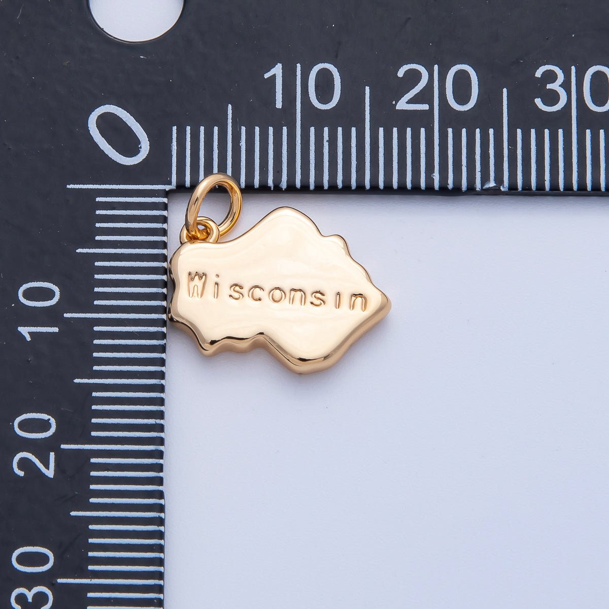 18K Gold Filled United States of America State Map Charm in Gold & Silver | AK064 - AK113 - DLUXCA