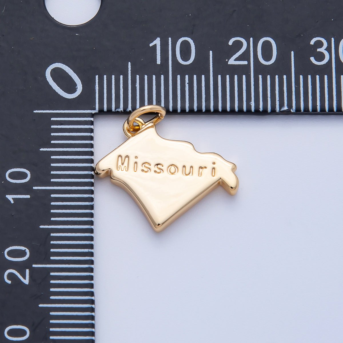 18K Gold Filled United States of America State Map Charm in Gold & Silver | AK064 - AK113 - DLUXCA
