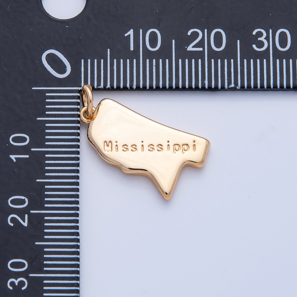 18K Gold Filled United States of America State Map Charm in Gold & Silver | AK064 - AK113 - DLUXCA