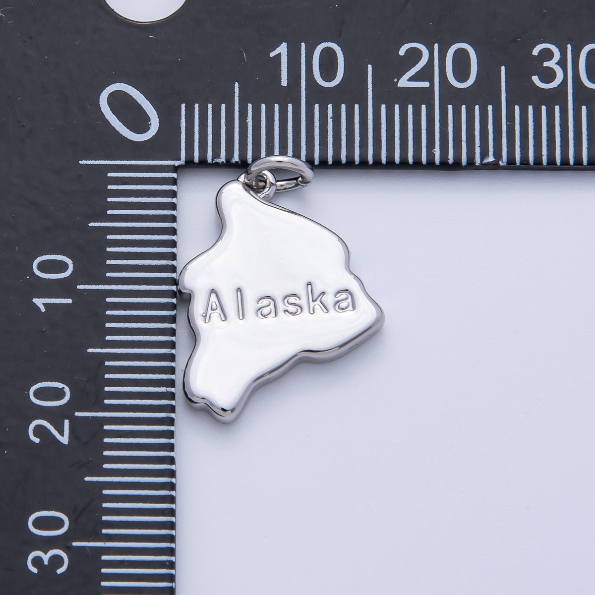 18K Gold Filled United States of America State Map Charm in Gold & Silver | AK064 - AK113 - DLUXCA