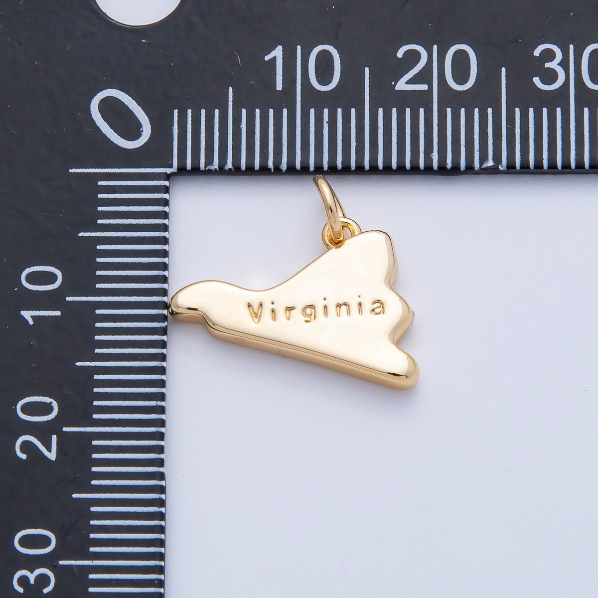 18K Gold Filled United States of America State Map Charm in Gold & Silver | AK064 - AK113 - DLUXCA