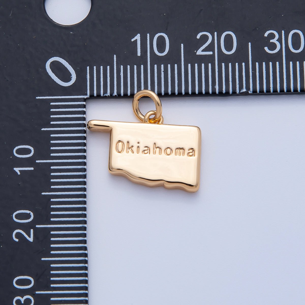 18K Gold Filled United States of America State Map Charm in Gold & Silver | AK064 - AK113 - DLUXCA