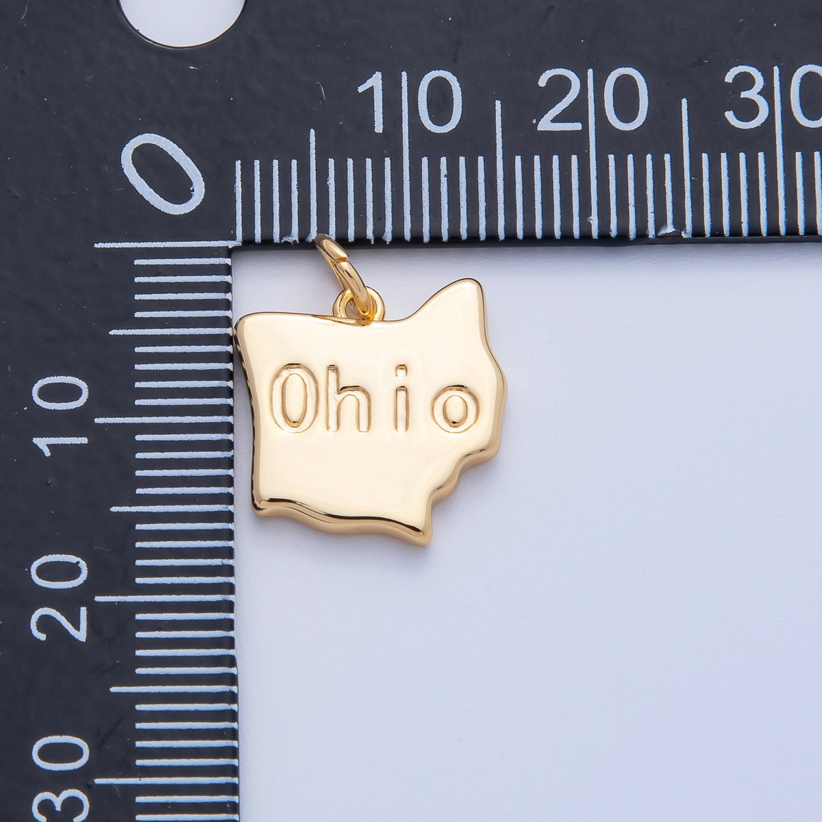 18K Gold Filled United States of America State Map Charm in Gold & Silver | AK064 - AK113 - DLUXCA