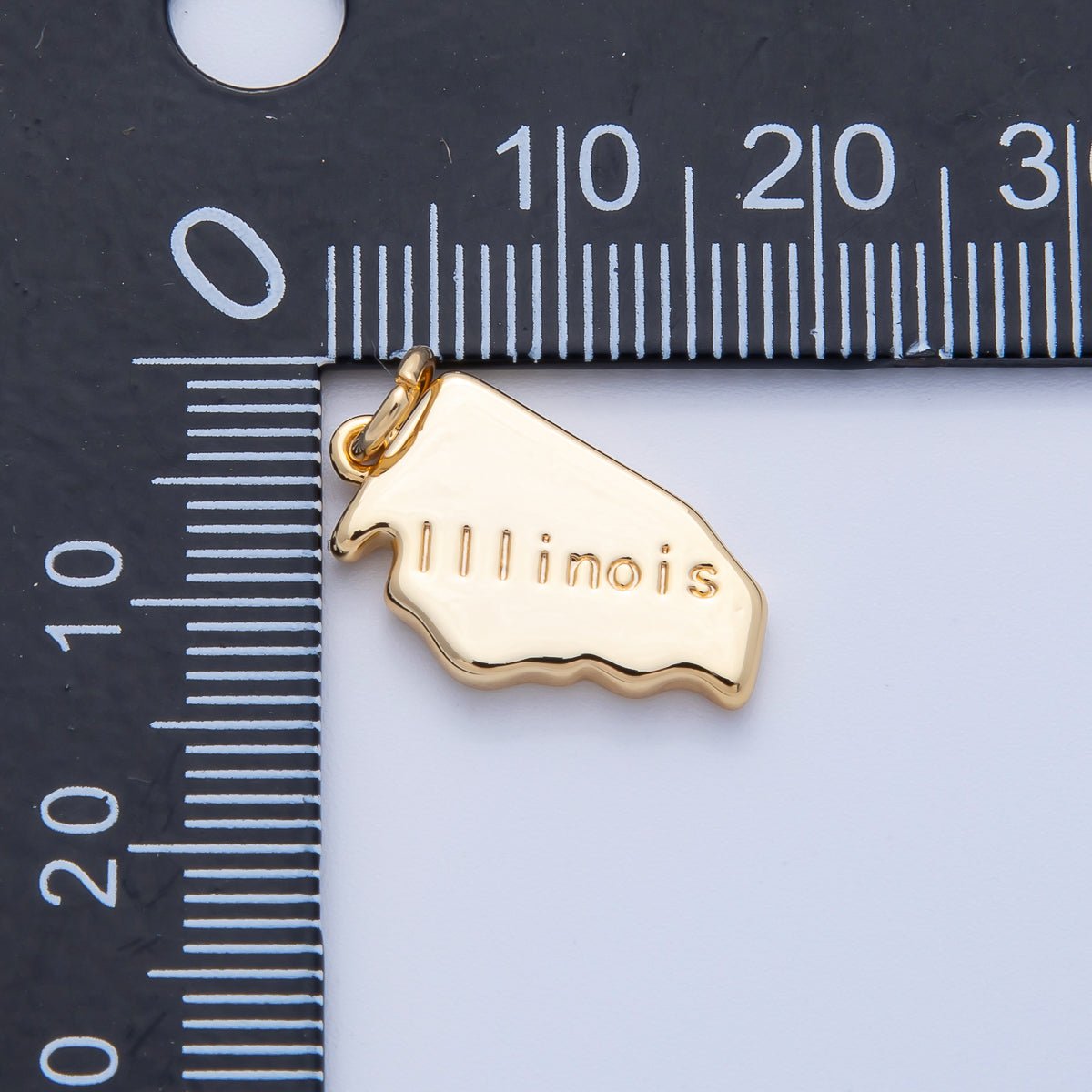 18K Gold Filled United States of America State Map Charm in Gold & Silver | AK064 - AK113 - DLUXCA