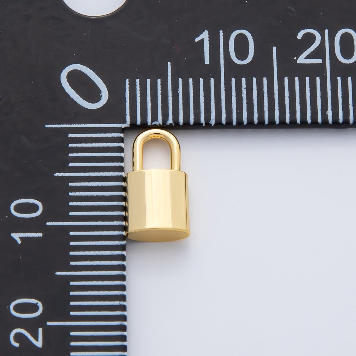 18K Gold Plated 11mm Dainty Tube Padlock Finding in Gold & Silver | Z1436 - DLUXCA