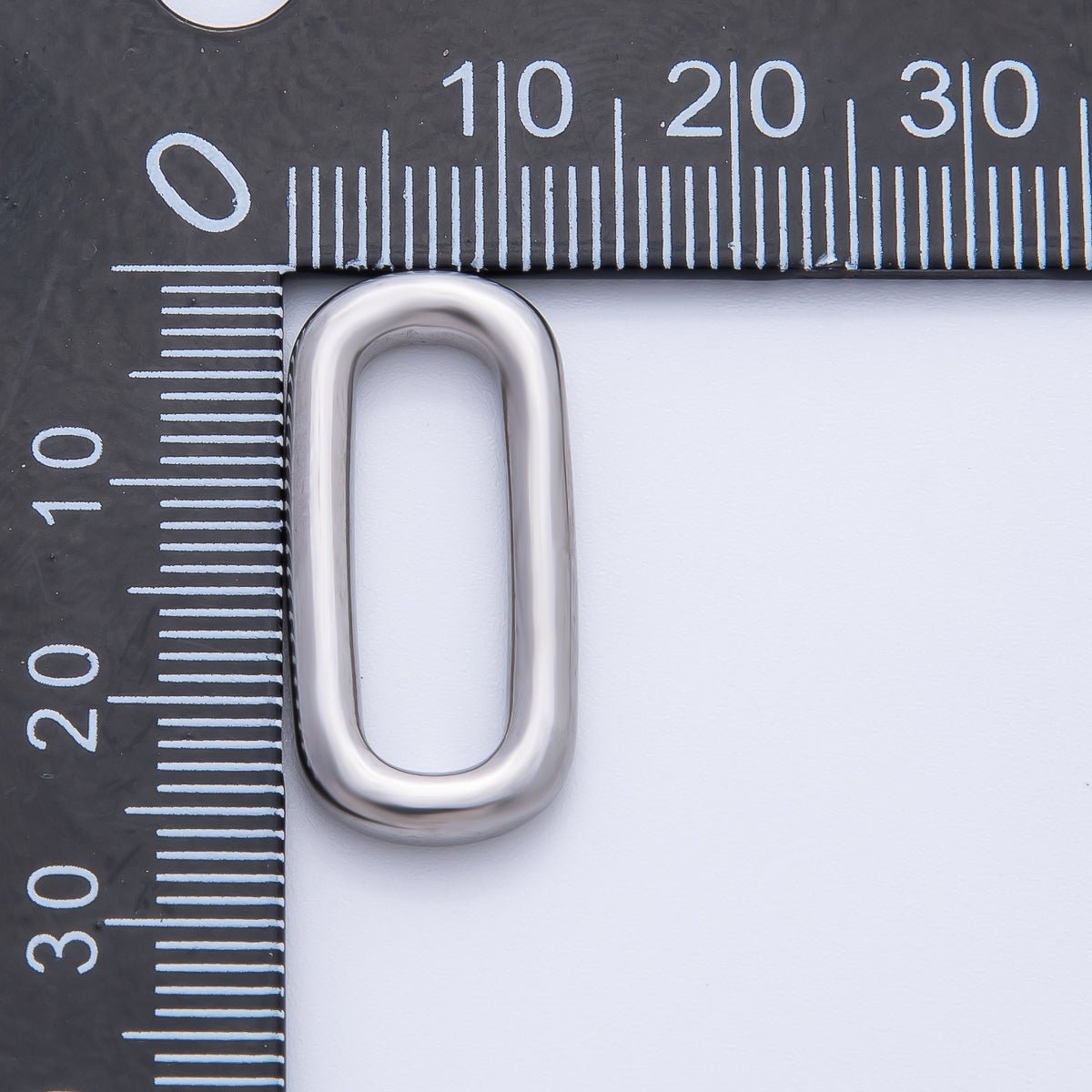 18K Gold Plated 26mm Polished Long Oblong Oval Finding in Gold & Silver | Z1434 - DLUXCA