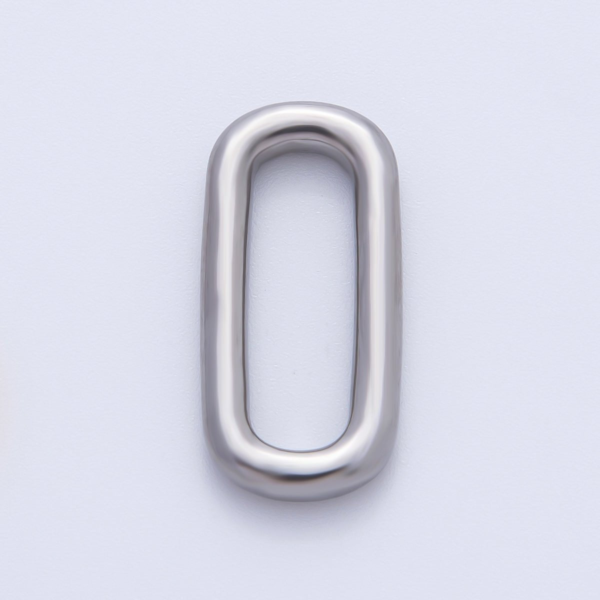 18K Gold Plated 26mm Polished Long Oblong Oval Finding in Gold & Silver | Z1434 - DLUXCA