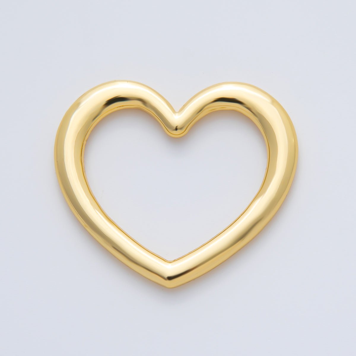 18K Gold Plated 29mm Open Minimalist Heart Finding in Gold & Silver | Z1429 - DLUXCA