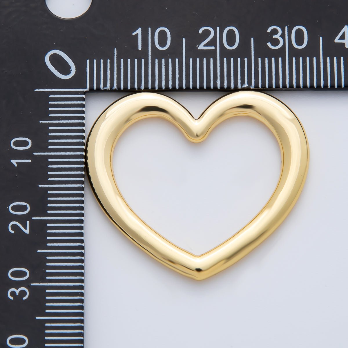 18K Gold Plated 29mm Open Minimalist Heart Finding in Gold & Silver | Z1429 - DLUXCA