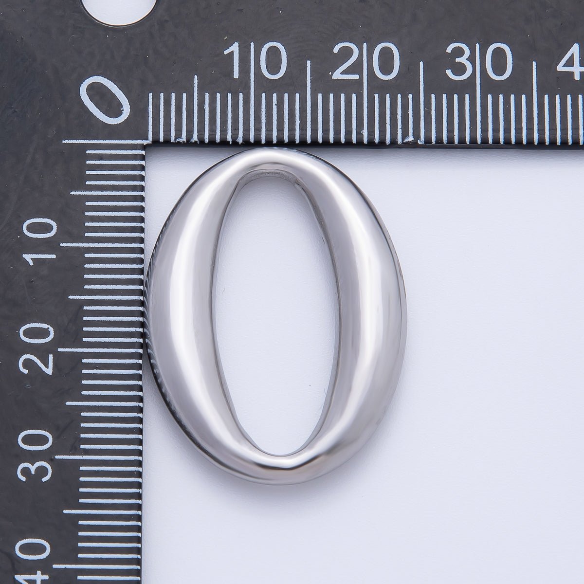 18K Gold Plated 32mm Oblong Oval Finding in Gold & Silver | Z1438 - DLUXCA