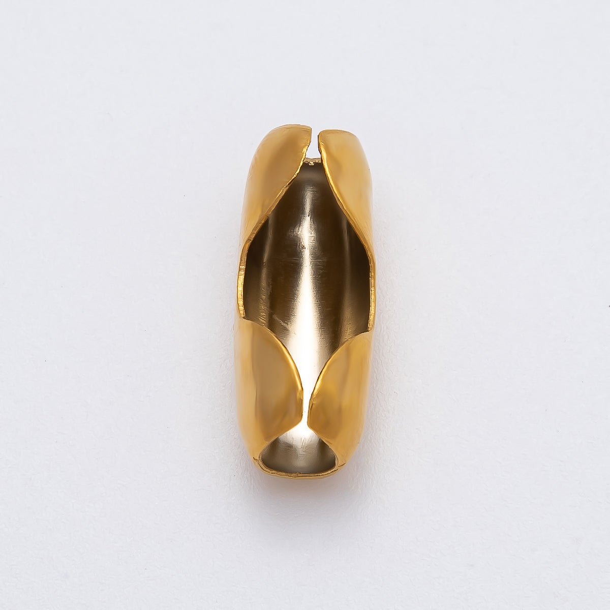 18K Gold PVD Stainless Steel 9.5mm Ball Chain End Cap Closure | Findings - 00125 - DLUXCA