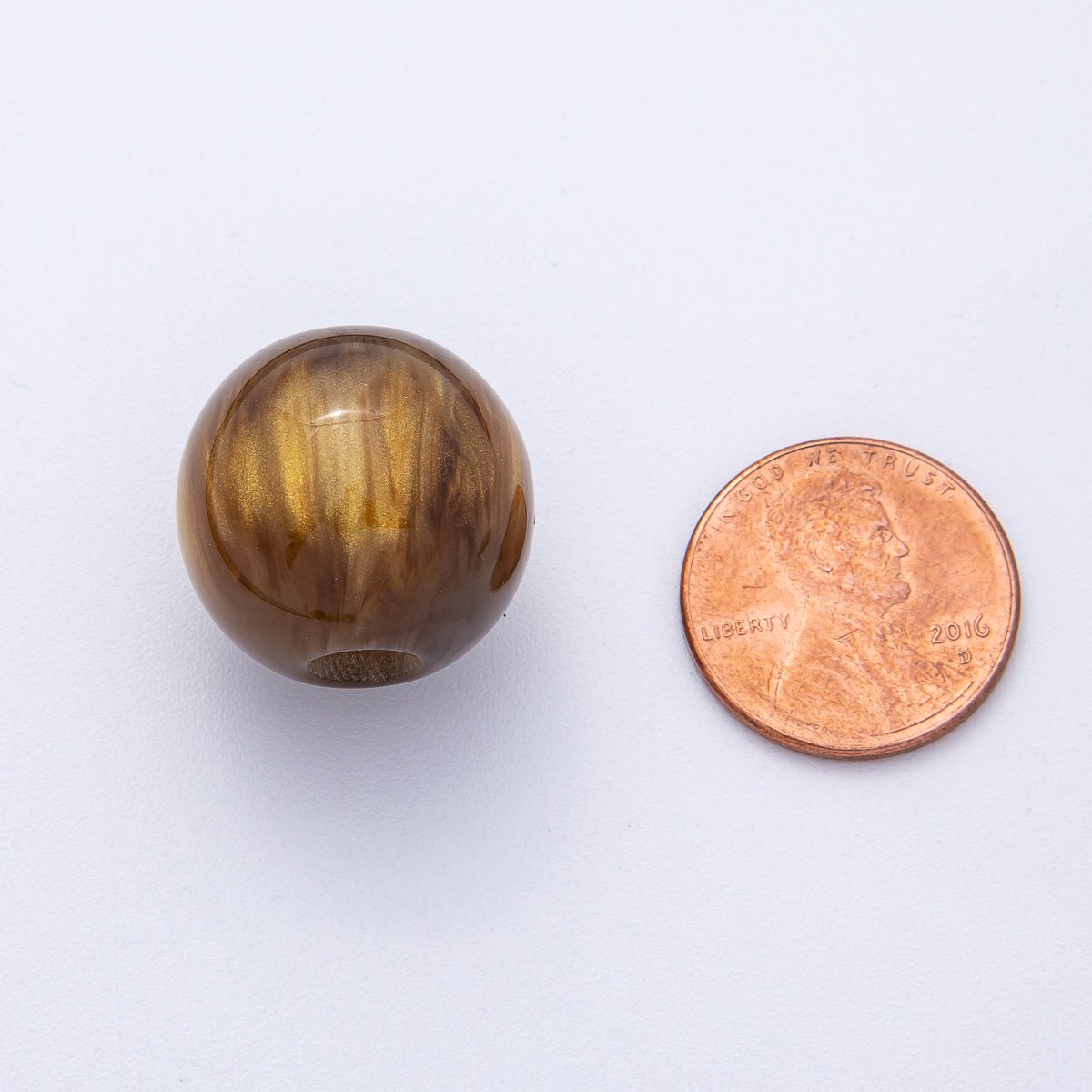 19mm Blue, Red, Black, Green, Brown Acrylic Resin Round Bead | B622 - B625 - PCS - DLUXCA