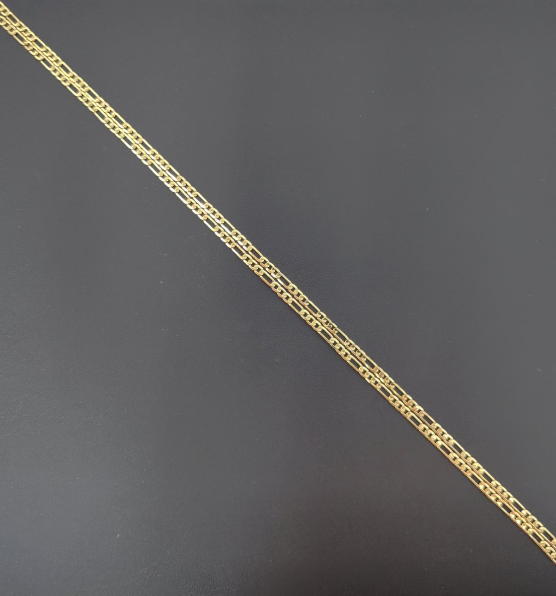 1pc 19.6'' ready to use gold figaro necklace chain, layering figaro chain dainty necklace, perfect for pendant charm necklace, 475 - DLUXCA