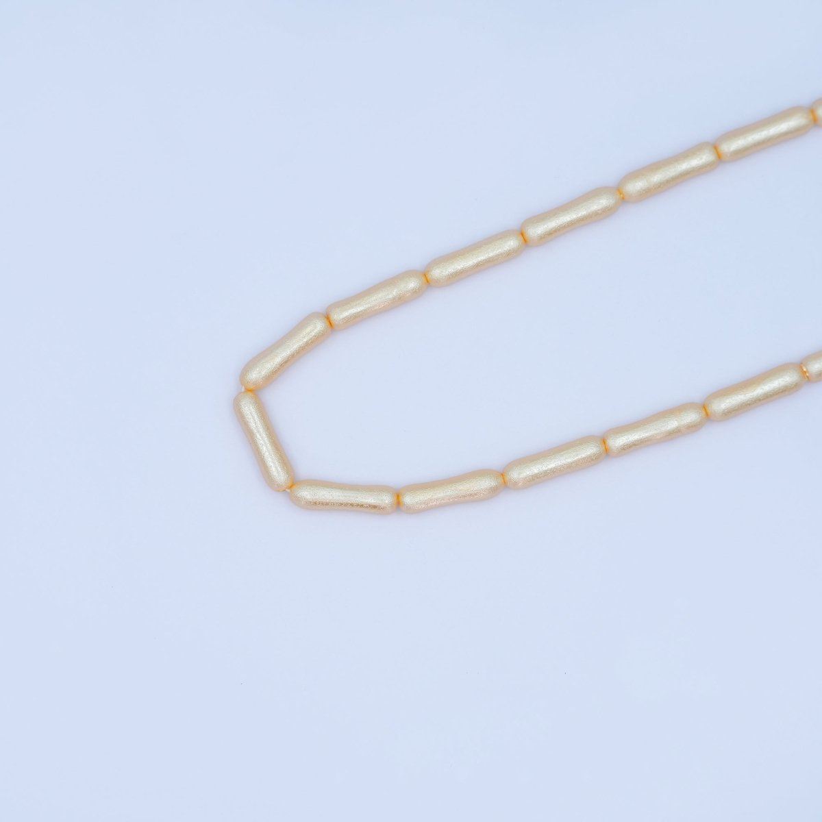 20mm White, Peach Biwa Rectangular Freshwater Pearl Strand | WA - 2984 WA - 2985 - DLUXCA