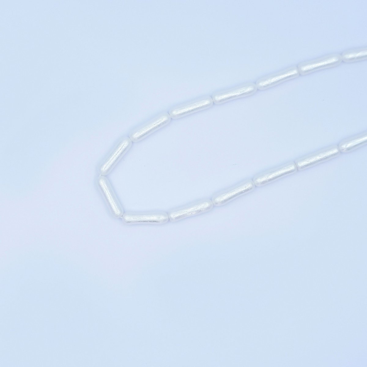 20mm White, Peach Biwa Rectangular Freshwater Pearl Strand | WA - 2984 WA - 2985 - DLUXCA