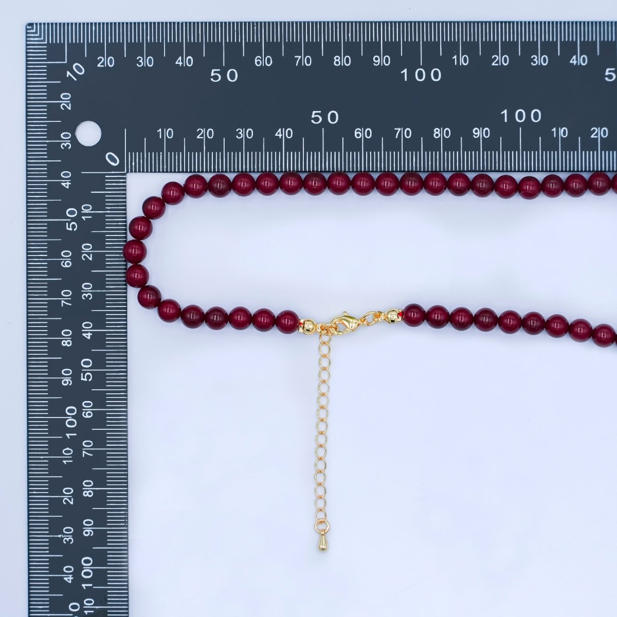 24K Gold Filled 10mm, 8mm, 6mm, 4mm, 3mm Carnelian Gemstone 17 Inch Necklace | WA - 2770 ~ WA - 2774 - DLUXCA
