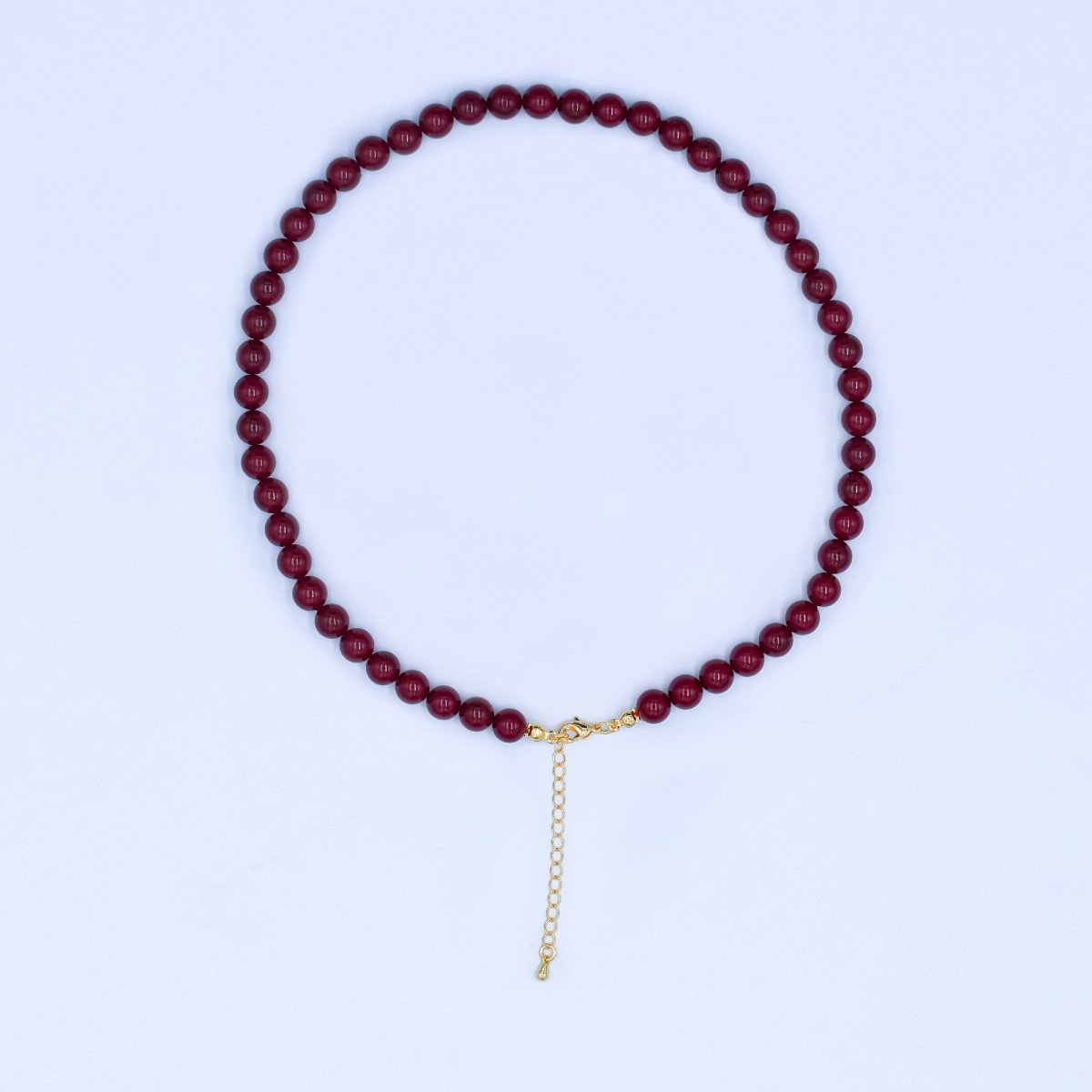 24K Gold Filled 10mm, 8mm, 6mm, 4mm, 3mm Carnelian Gemstone 17 Inch Necklace | WA - 2770 ~ WA - 2774 - DLUXCA