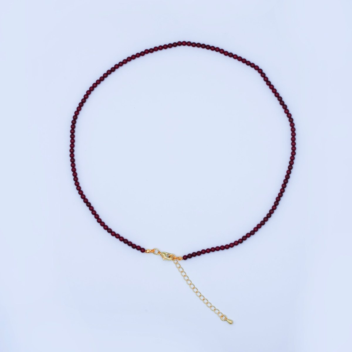 24K Gold Filled 10mm, 8mm, 6mm, 4mm, 3mm Carnelian Gemstone 17 Inch Necklace | WA - 2770 ~ WA - 2774 - DLUXCA