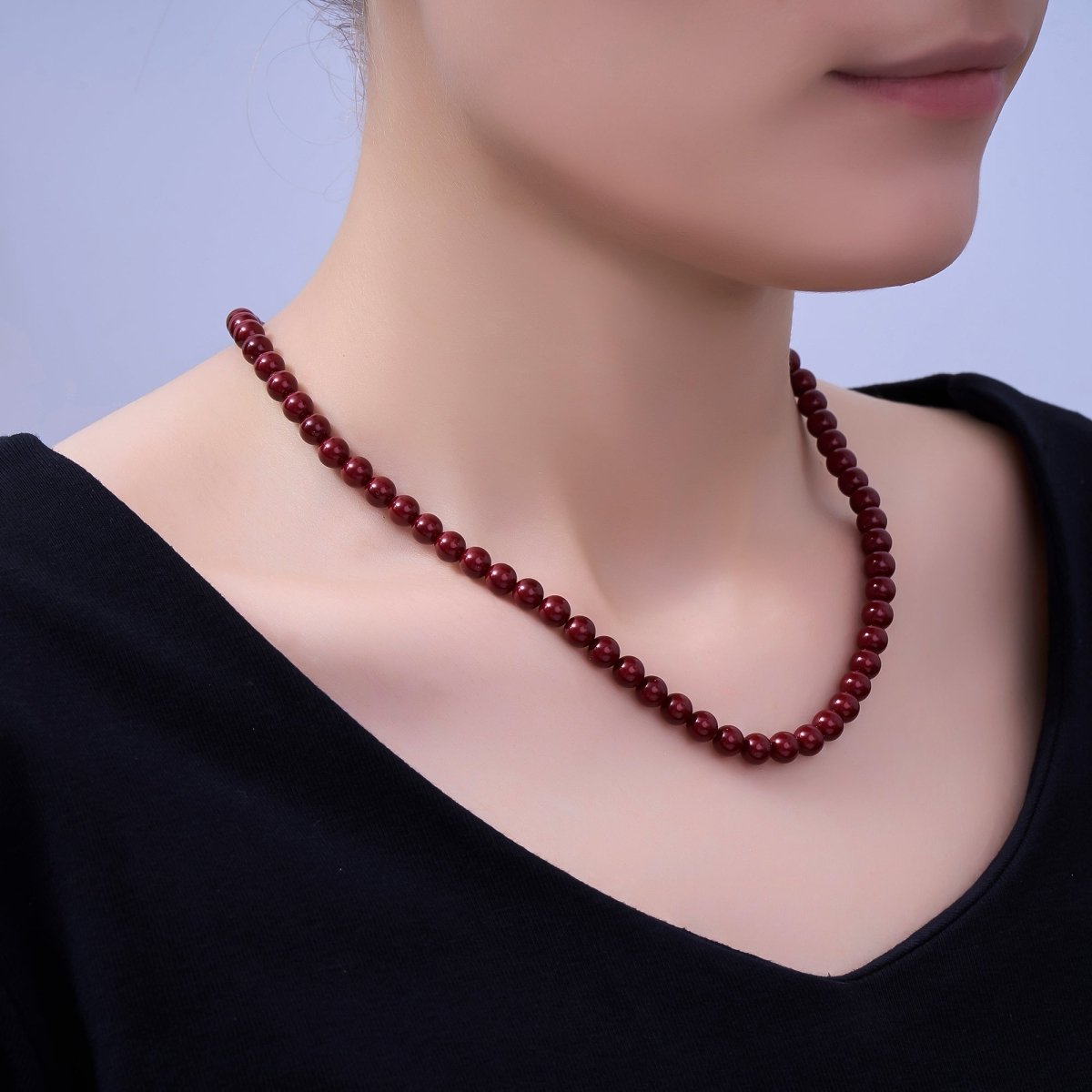 24K Gold Filled 10mm, 8mm, 6mm, 4mm, 3mm Carnelian Gemstone 17 Inch Necklace | WA - 2770 ~ WA - 2774 - DLUXCA