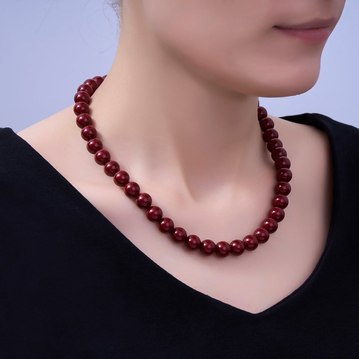 24K Gold Filled 10mm, 8mm, 6mm, 4mm, 3mm Carnelian Gemstone 17 Inch Necklace | WA - 2770 ~ WA - 2774 - DLUXCA