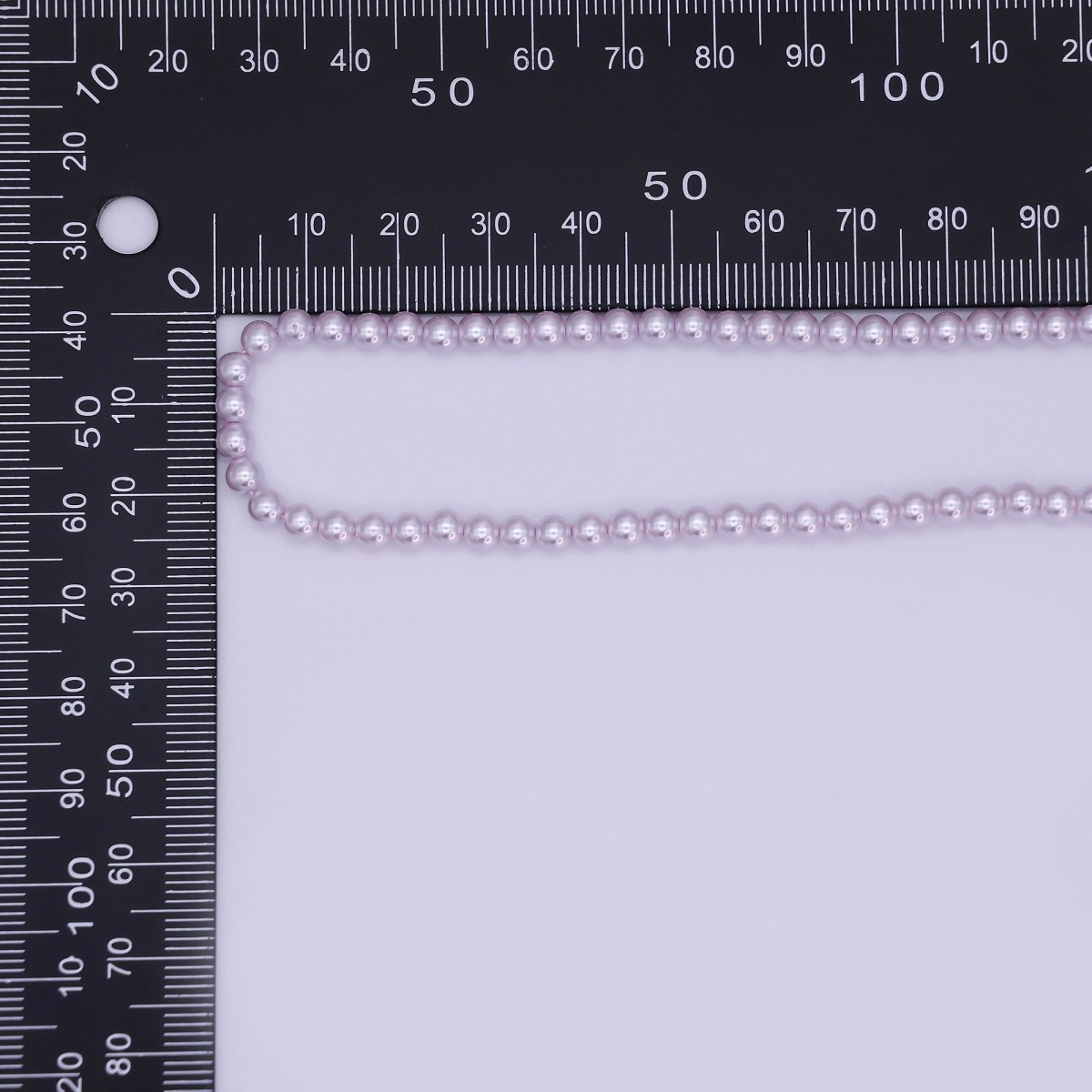 24K Gold Filled 10mm, 8mm, 6mm, 4mm, 3mm Purple Round Shell Pearl 17 Inch Necklace | WA - 2780 ~ WA - 2784 - DLUXCA