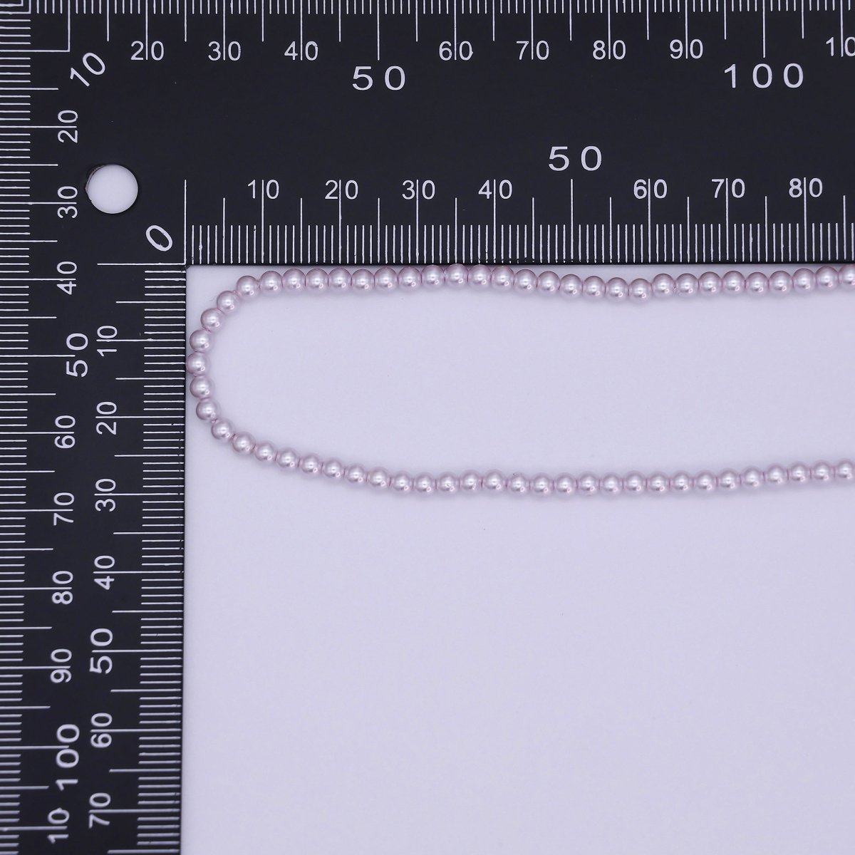 24K Gold Filled 10mm, 8mm, 6mm, 4mm, 3mm Purple Round Shell Pearl 17 Inch Necklace | WA - 2780 ~ WA - 2784 - DLUXCA