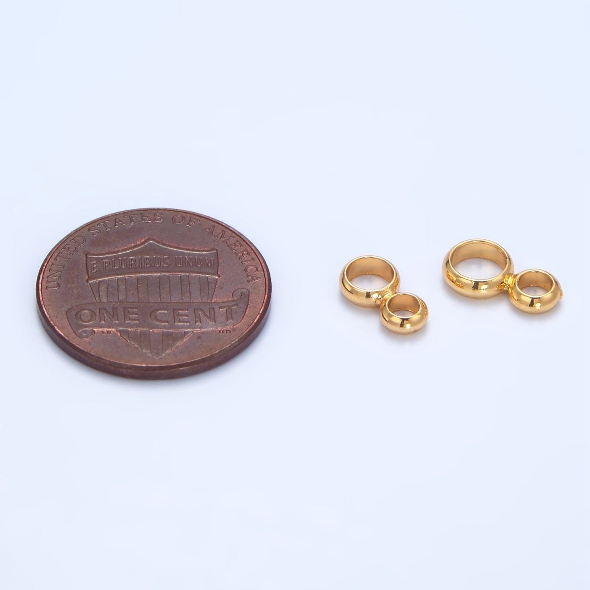24K Gold Filled 10mm, 9mm Geometric Double Open Loop 8 Finding | Z1025 Z1026 - DLUXCA