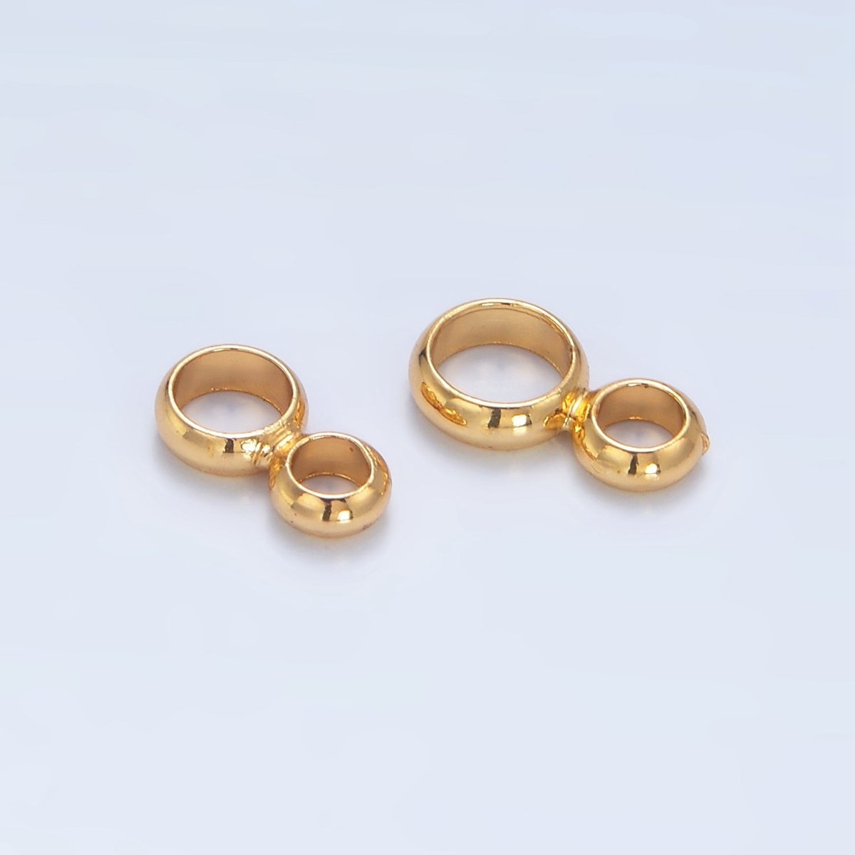 24K Gold Filled 10mm, 9mm Geometric Double Open Loop 8 Finding | Z1025 Z1026 - DLUXCA