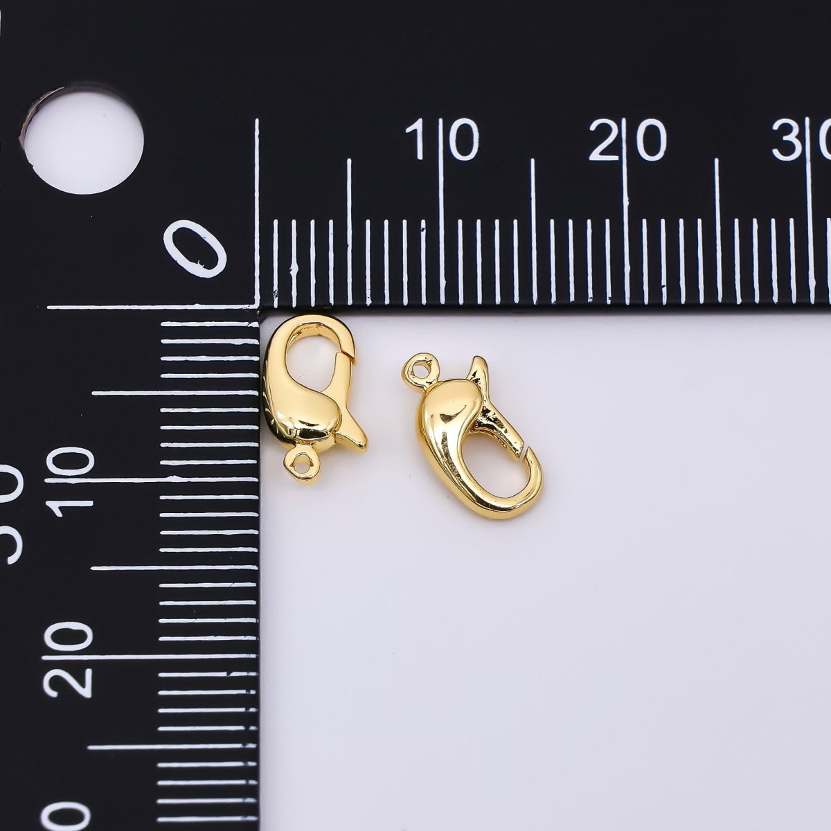 24K Gold Filled 10mm Classic Dainty Lobster Closure Finding | Z - 1306 - DLUXCA