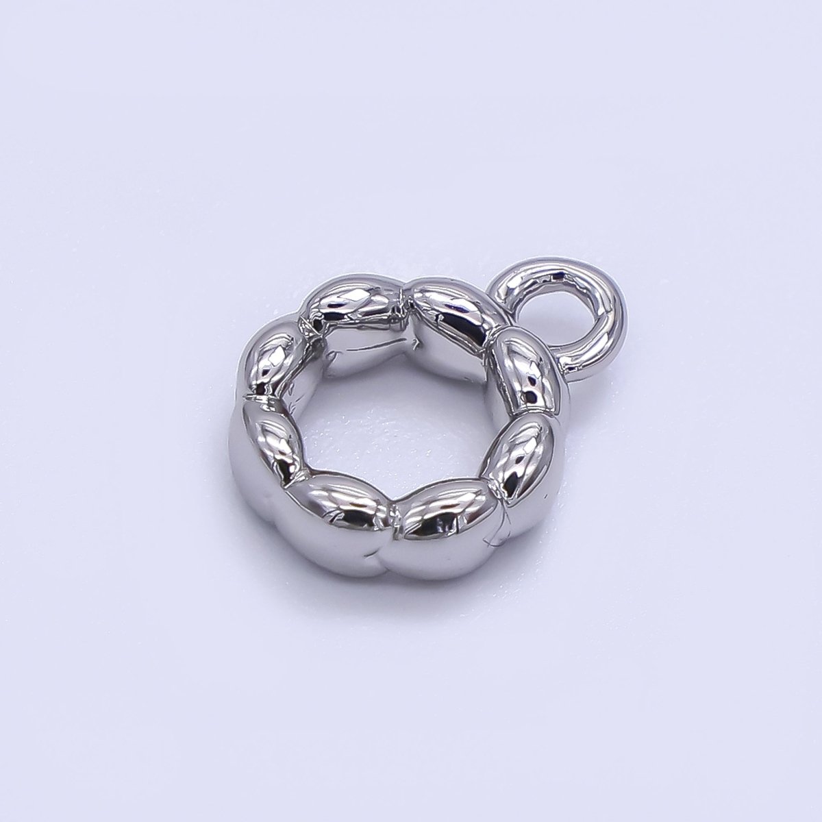 24K Gold Filled 10mm Curvy Round Bail Pendant Charm Holder | Z - 1295 - DLUXCA