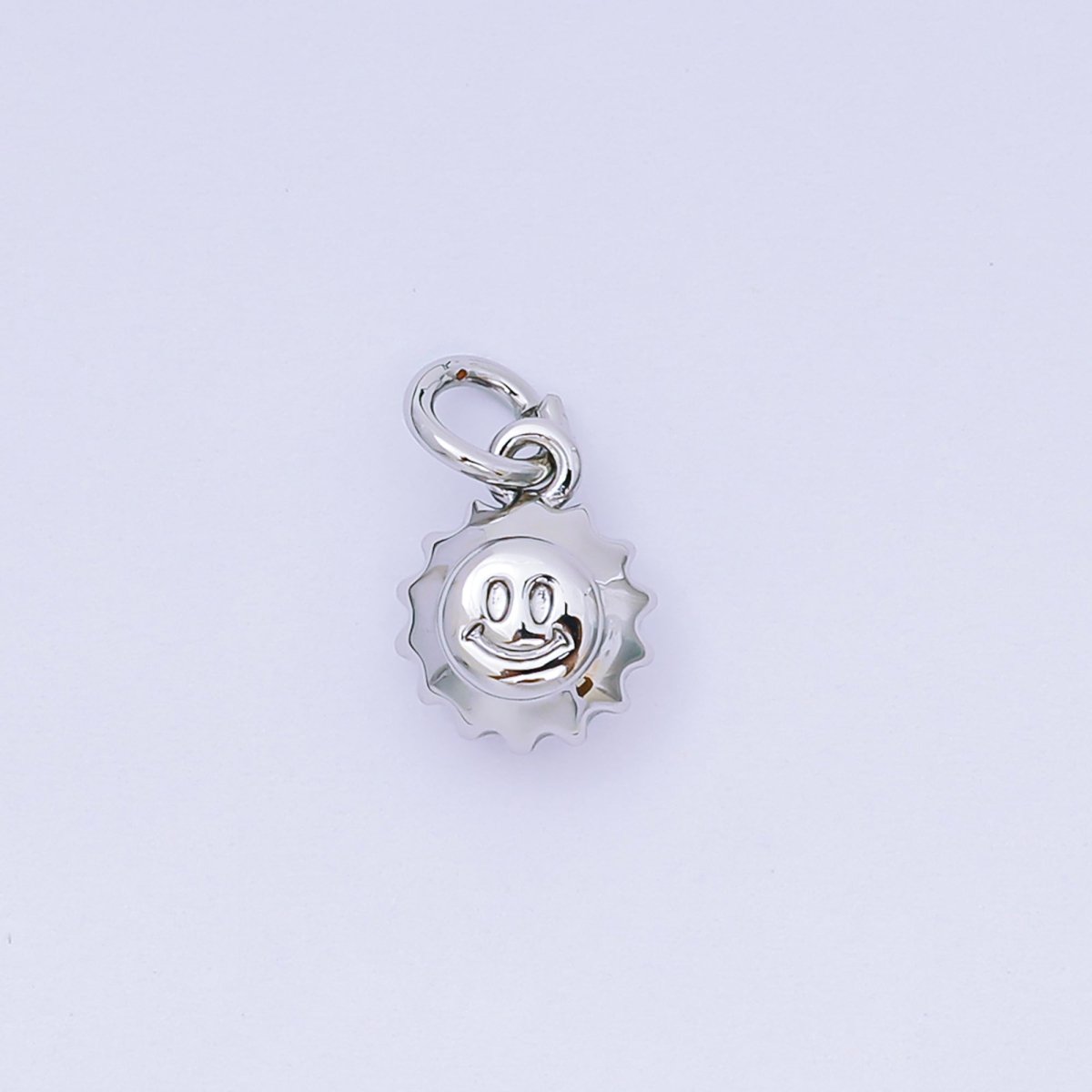 24K Gold Filled 10mm Happy Face Morning Sun Charm in Gold & Silver| AH - 666 - DLUXCA