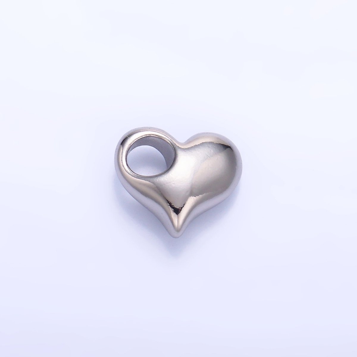 24K Gold Filled 10mm Heart 3D Multidimensional Charm in Gold & Silver | M181 - DLUXCA