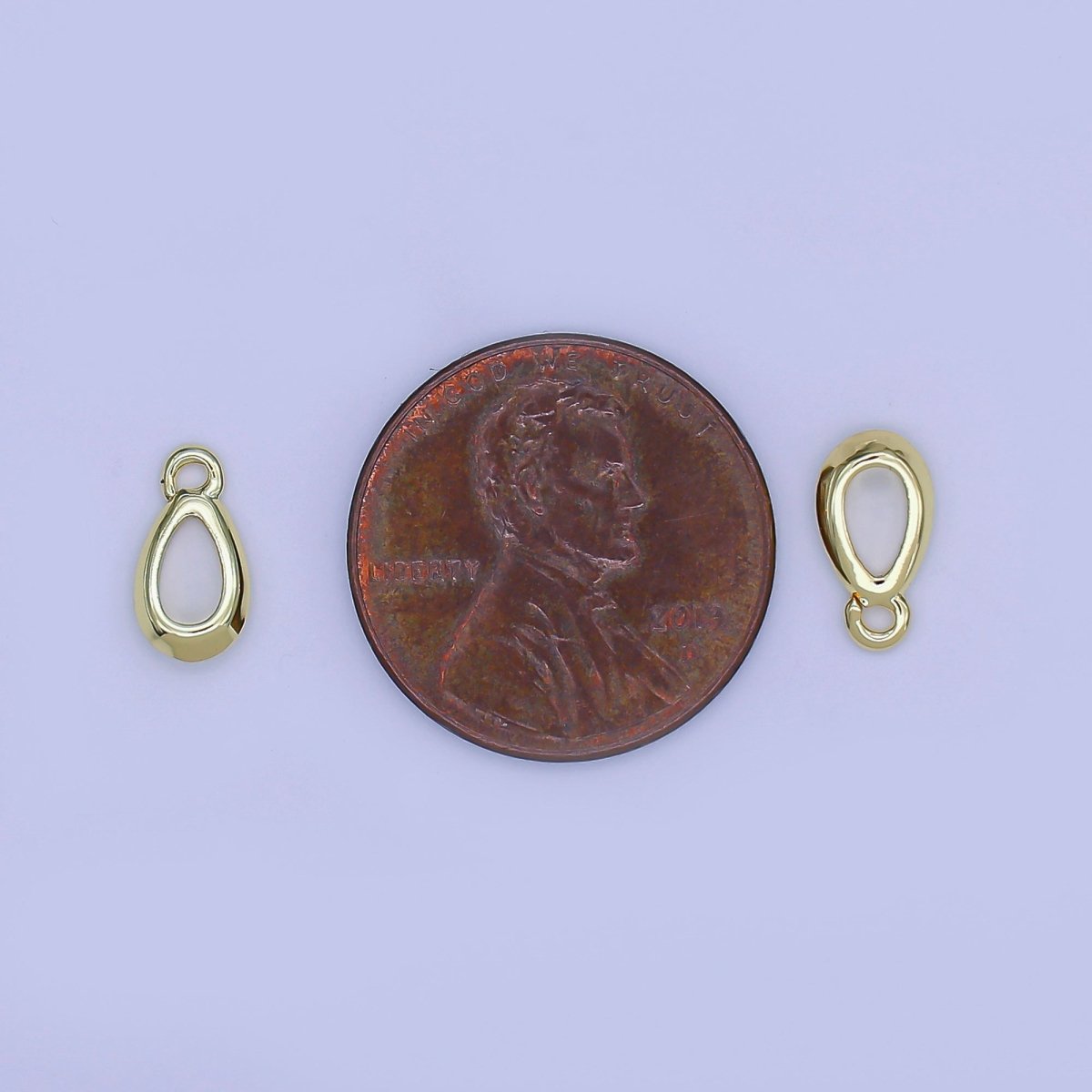 24K Gold Filled 10mm Mini Teardrop Oval Bezel Findings | Z - 1099 - DLUXCA