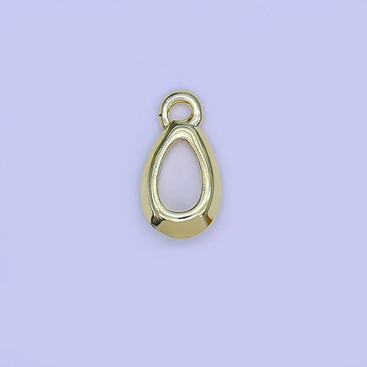 24K Gold Filled 10mm Mini Teardrop Oval Bezel Findings | Z - 1099 - DLUXCA