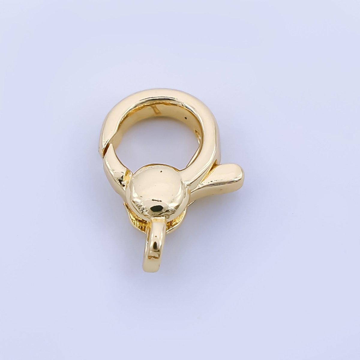 24K Gold Filled 10mm Round Minimalist Lobster Clasps Closure Finding | Z1351 - DLUXCA