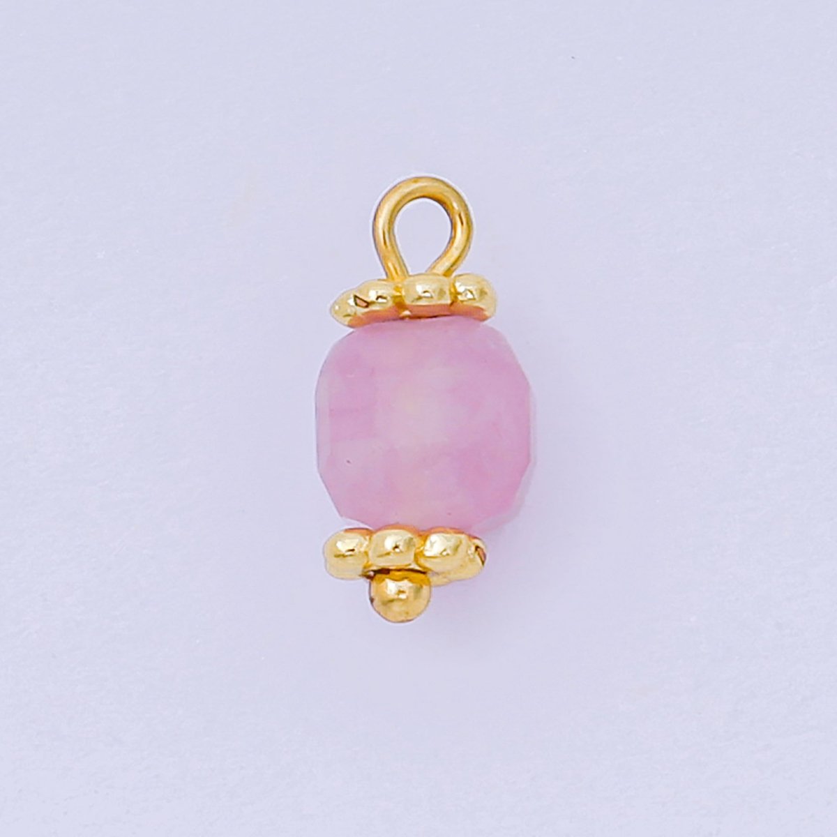 24K Gold Filled 11mm Acrylic Art Candy Tropical Round Charm in Teal, Pink, & Orange | AH - 661 AH - 662 - DLUXCA