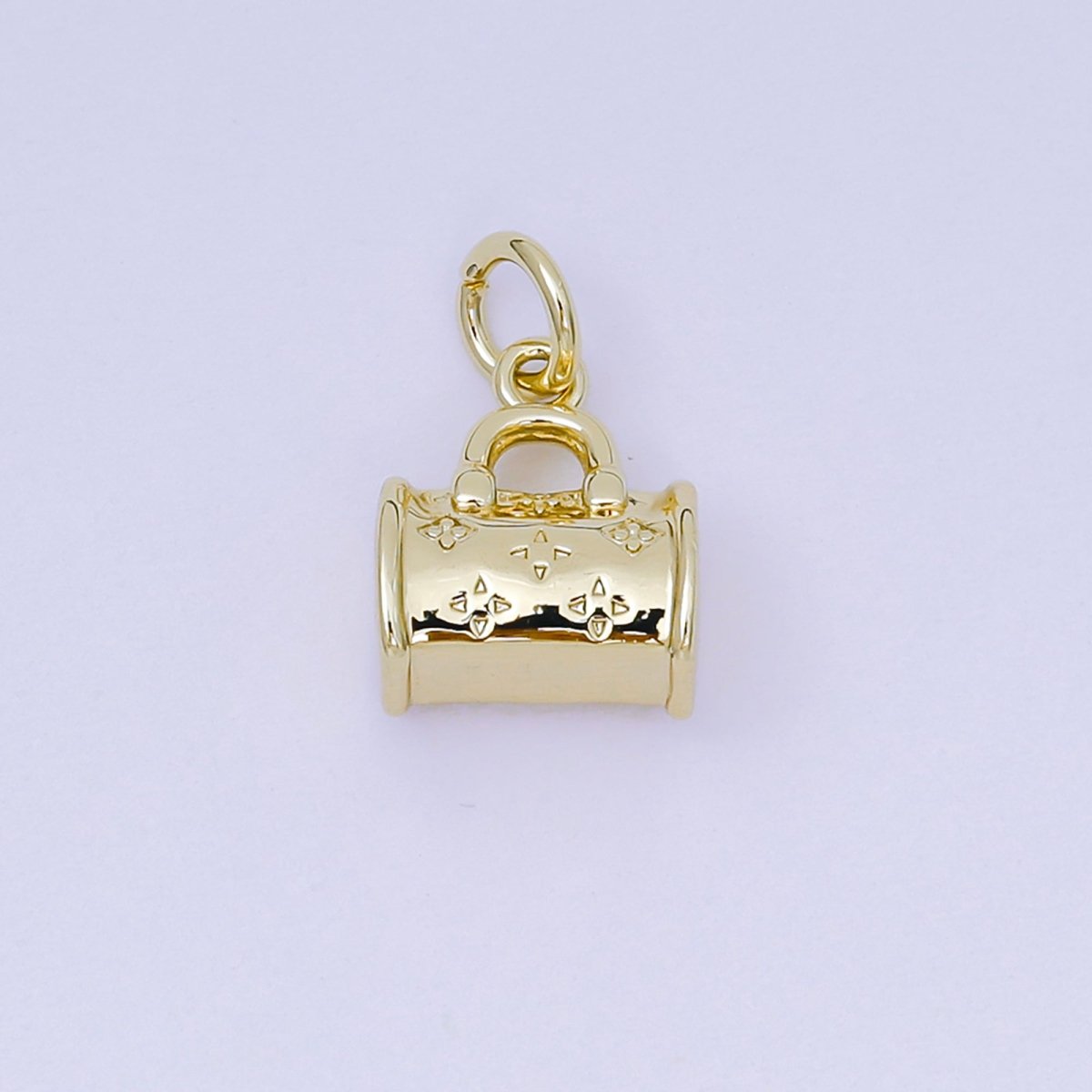 24K Gold Filled 11mm Fancy Handbag Dainty Bag Charm in Gold & Silver | AH - 665 - DLUXCA