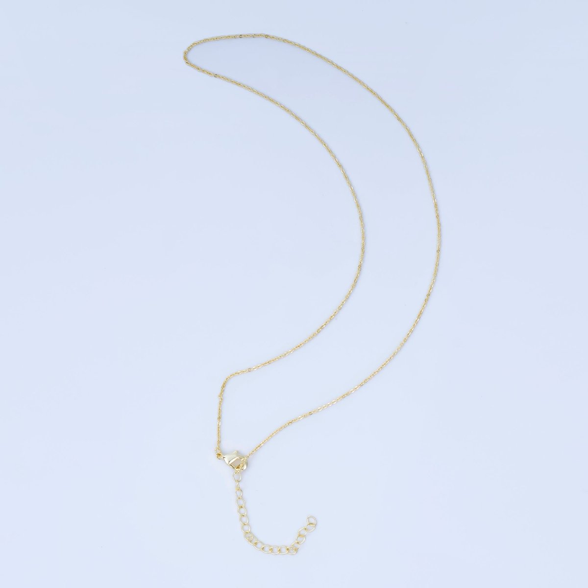 24K Gold Filled 1.1mm Minimalist Cable Chain 15.5 Inch Necklace | WA - 3240 - DLUXCA