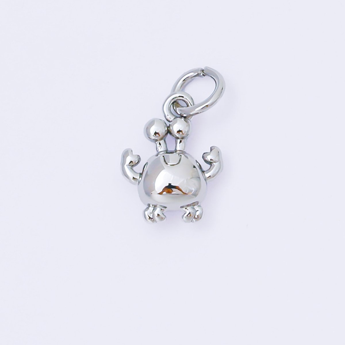 24K Gold Filled 11mm Sea Crab 3D Multidimensional Charm in Gold & Silver | AF1256 - DLUXCA
