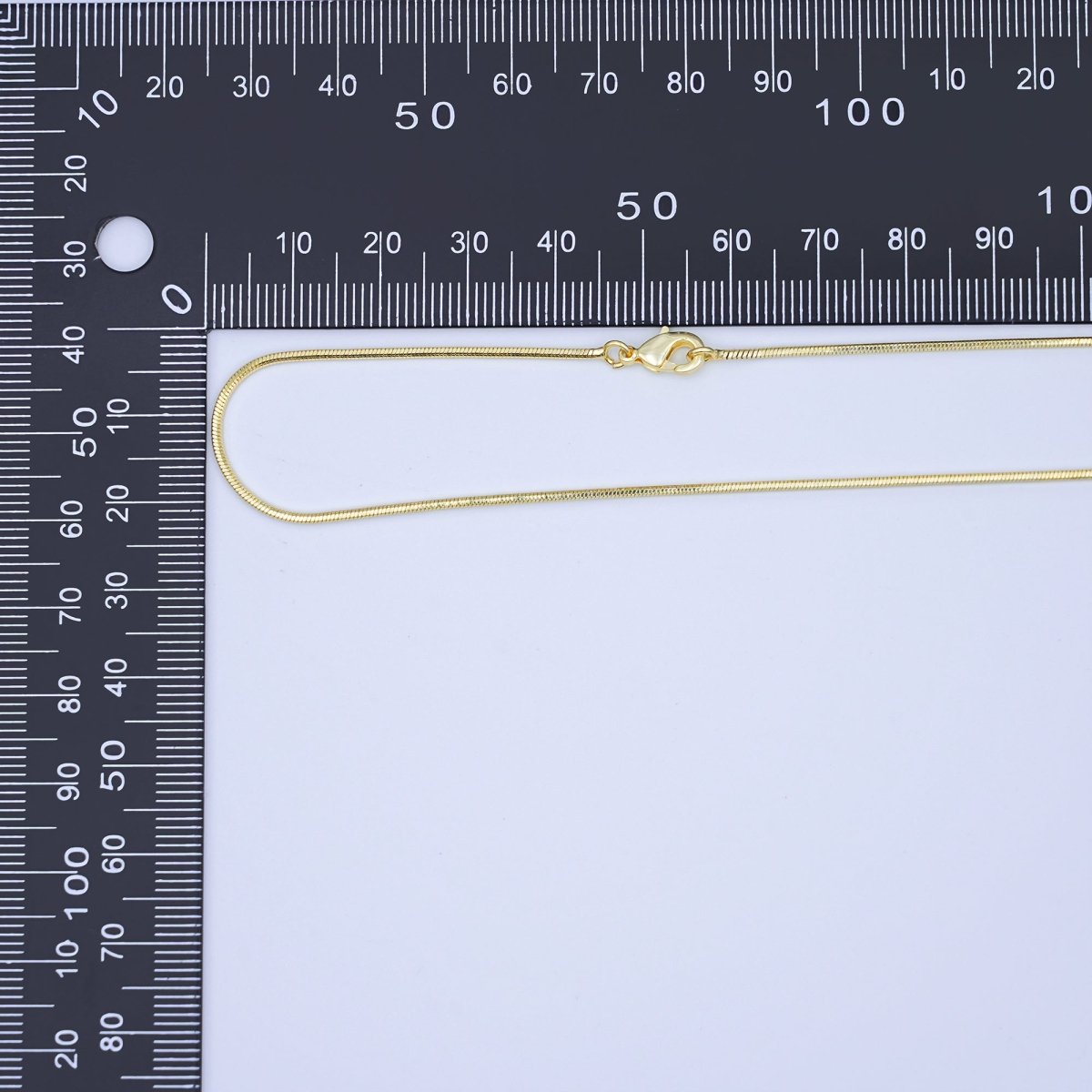 24K Gold Filled 1.2mm Cocoon Snake 19.5 Inch Chain Necklace | WA - 3230 - DLUXCA