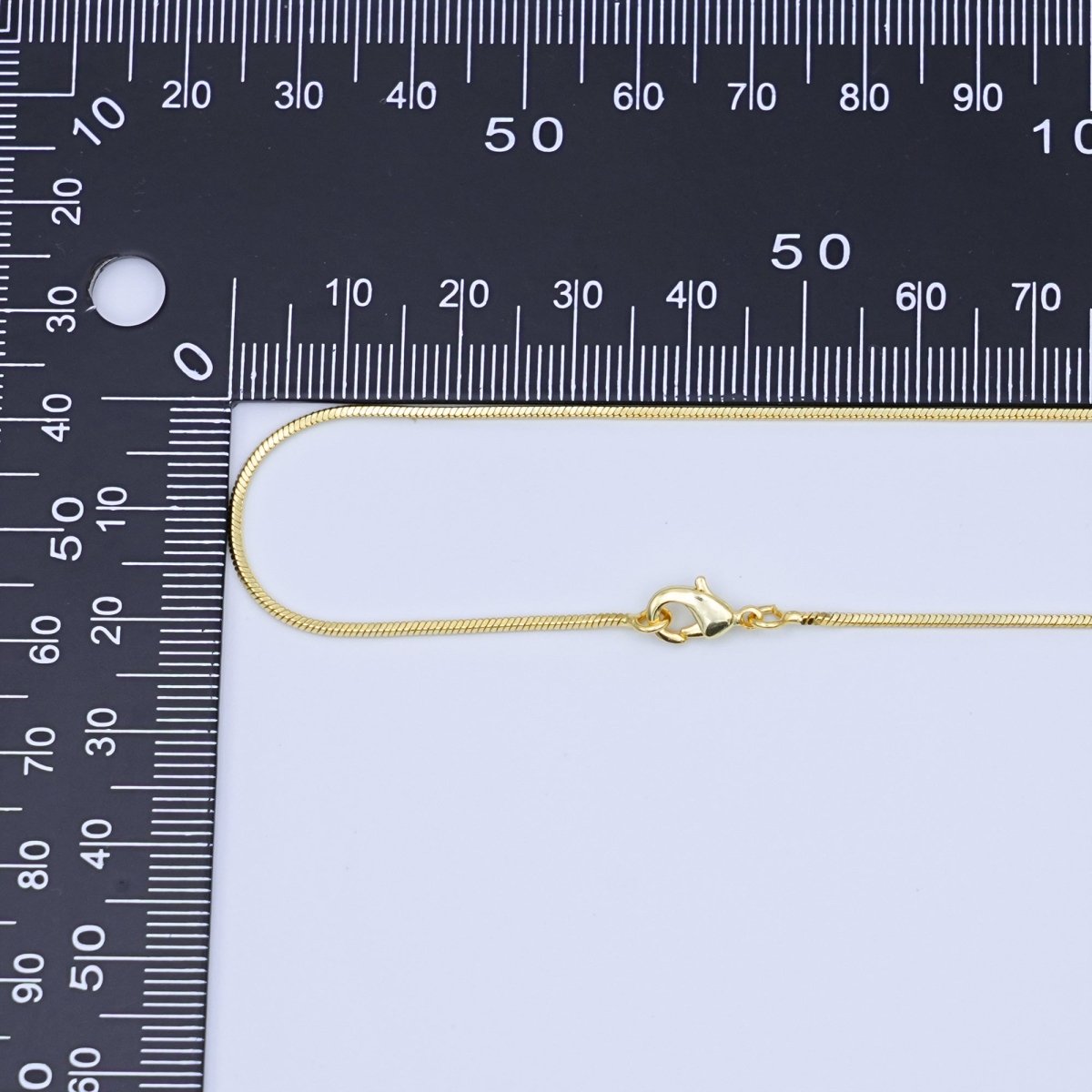 24K Gold Filled 1.2mm Cocoon Snake 20 Inch Chain Necklace | WA - 3231 - DLUXCA