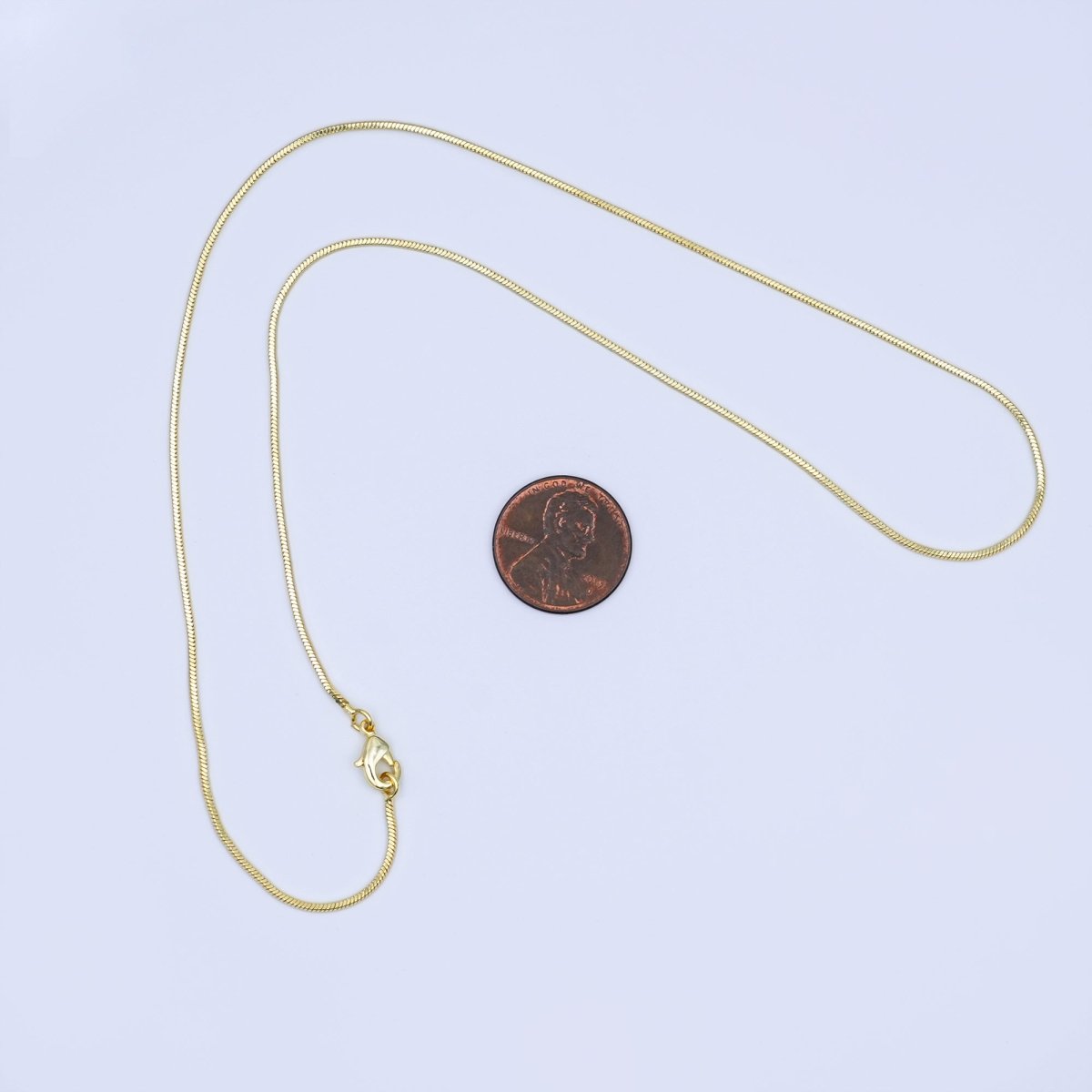 24K Gold Filled 1.2mm Cocoon Snake 20 Inch Chain Necklace | WA - 3231 - DLUXCA