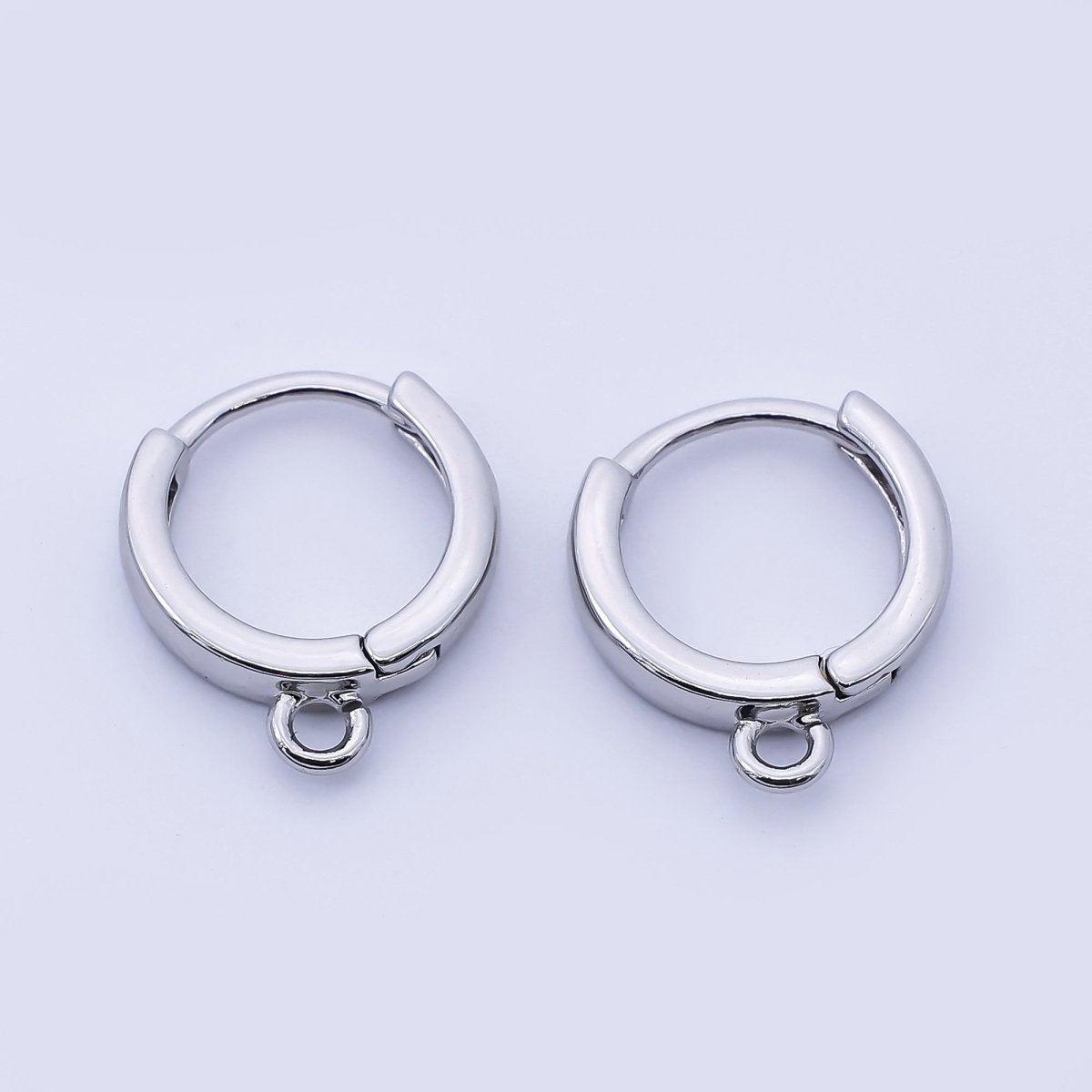 24K Gold Filled 12mm Minimalist Cartilage Drop Huggie Findings in Gold & Silver | Z1512 Z1513 - DLUXCA
