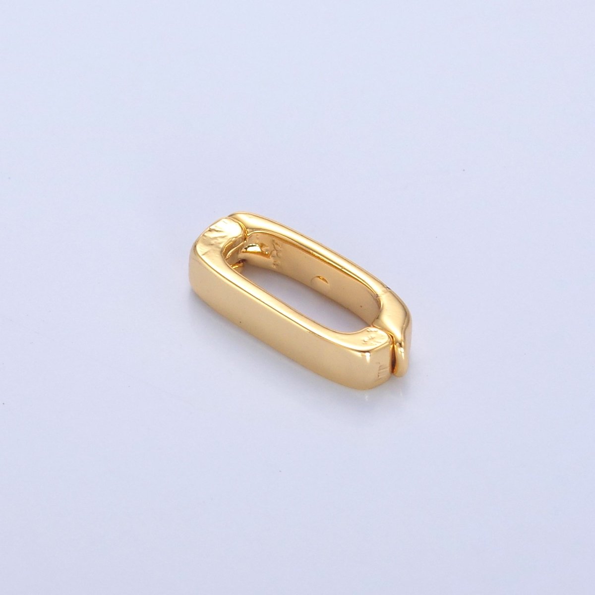 24K Gold Filled 12mm Tiny Hinged Rectangular Bail Pendant Spacer Holder | Z1321 - DLUXCA