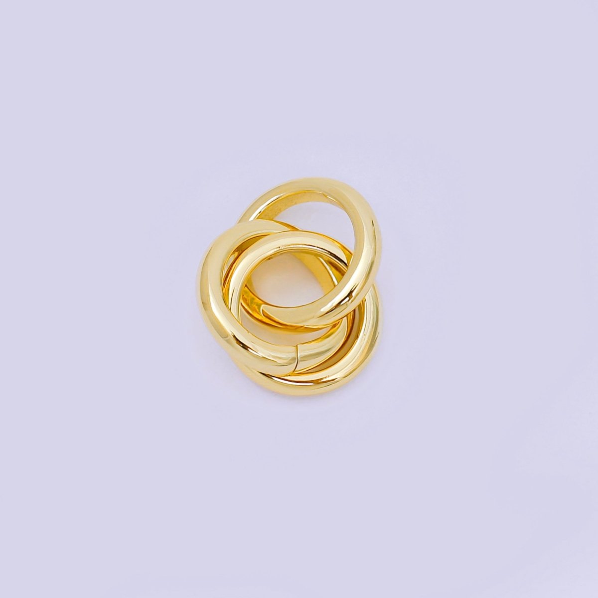 24K Gold Filled 12mm Triple Interlocking Jumpring Findings | Z - 1303 - DLUXCA
