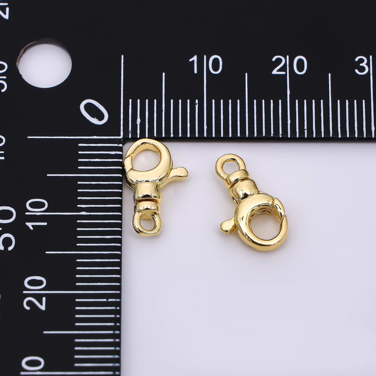 24K Gold Filled 13mm Classic Rounded Swivel Lobster Clasp Closure Finding | Z - 1309 - DLUXCA