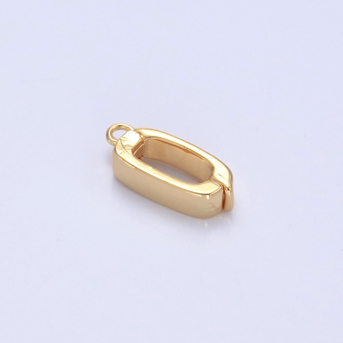 24K Gold Filled 13mm Hinged Rectangular Bail Pendant Spacer Holder | Z1319 - DLUXCA