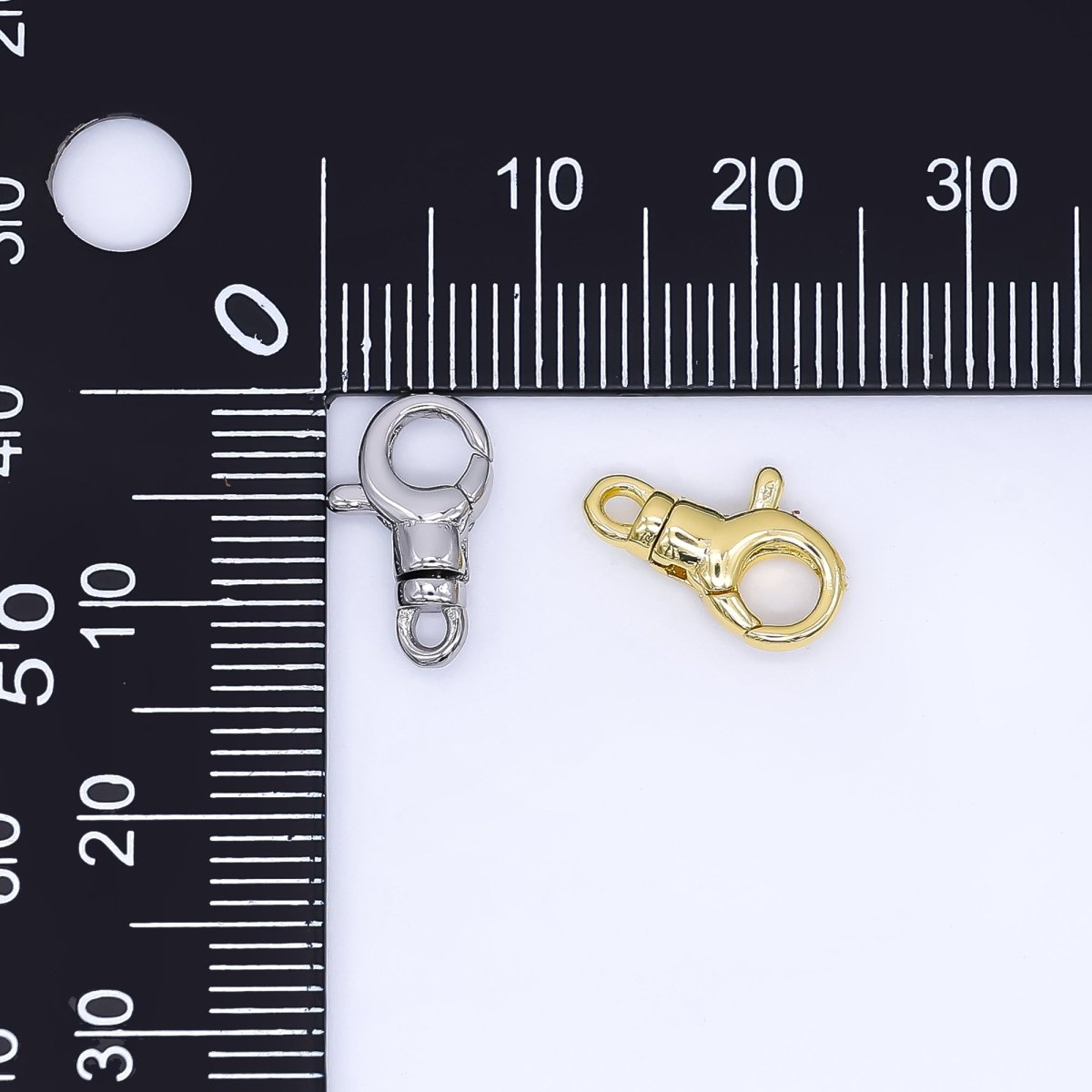24K Gold Filled 13mm Lobster Clasps Minimalist Closure Finding in Gold & Silver | Z1157 - DLUXCA