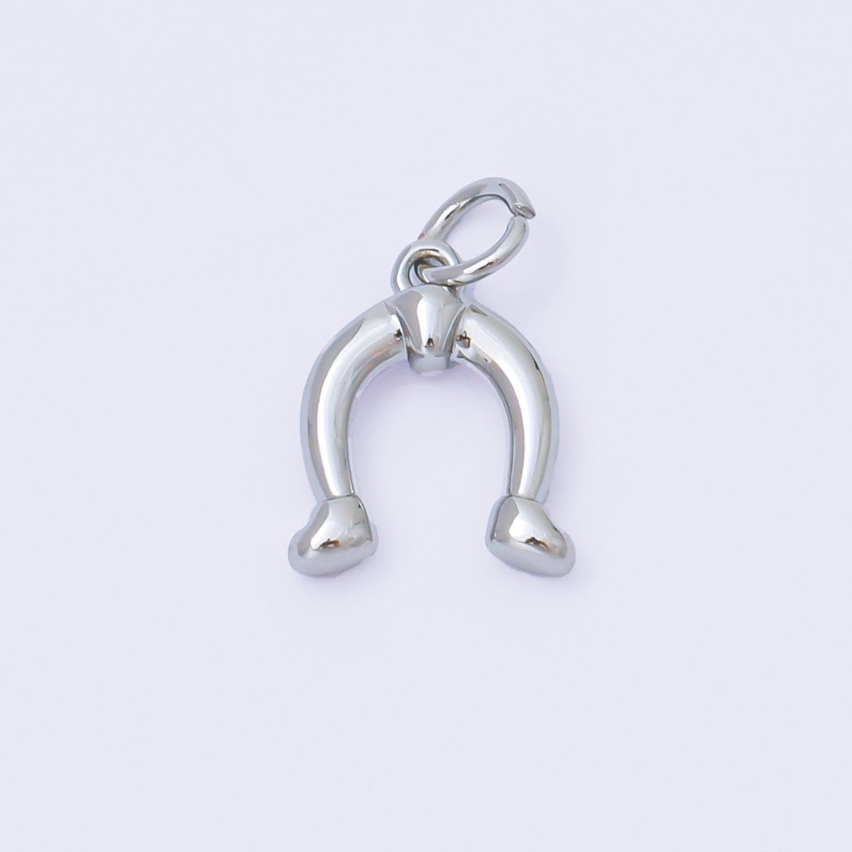 24K Gold Filled 13mm Minimalist Lucky Horseshoe Charm in Gold & Silver | AF1253 - DLUXCA