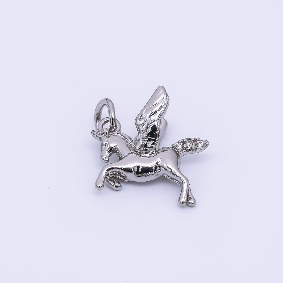 24K Gold Filled 13mm Pegasus Unicorn Horse Animal Charm in Gold & Silver | AH - 552 - DLUXCA